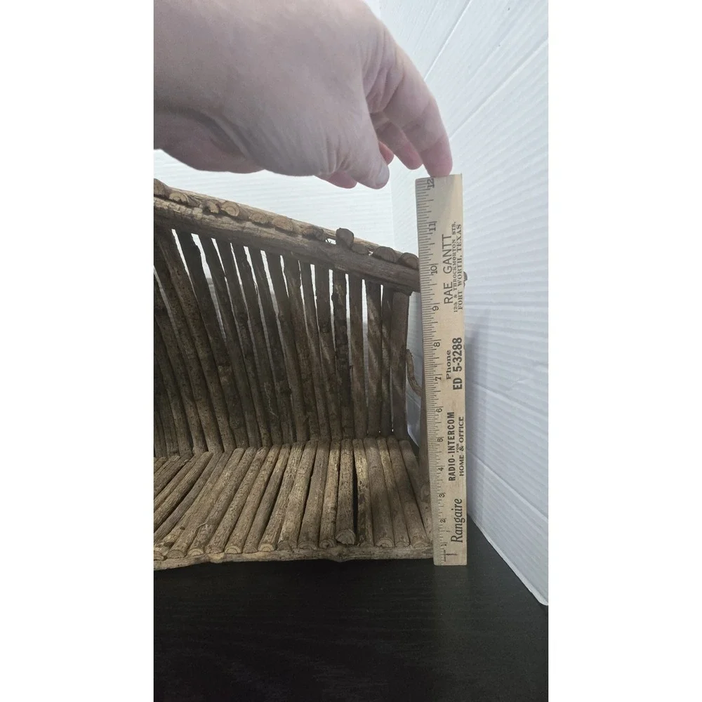 Vintage Rustic Nativity Scene Manger Only 24
